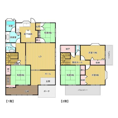 いすみ市大原最上台　中古戸建の間取り