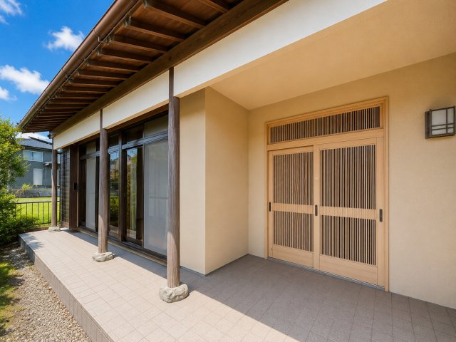 いすみ市大原最上台　中古戸建の玄関|※画像の一部はAIを用いて加工・編集しています。実際の状況と異なる場合がありますので、ご了承下さい。