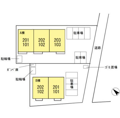 【区画図】 | アミティエA棟 | ネット無料。区画図です