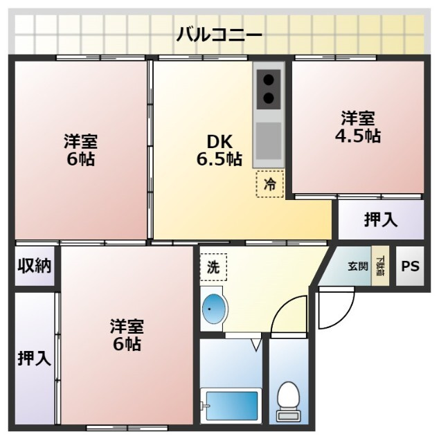 ヴィラナリー新山2号棟の間取り