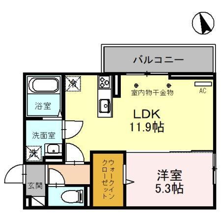 D-ROOM三河町の間取り