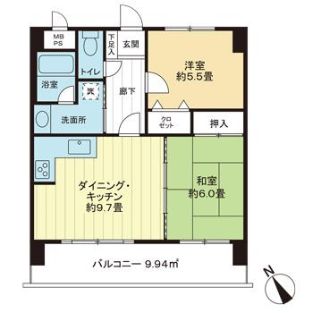 【間取り】 | ライオンズマンション香椎駅東