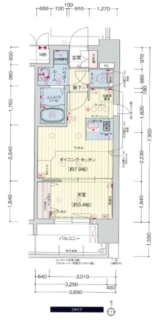 プレサンスＮＡＧＯＹＡ本陣の間取り