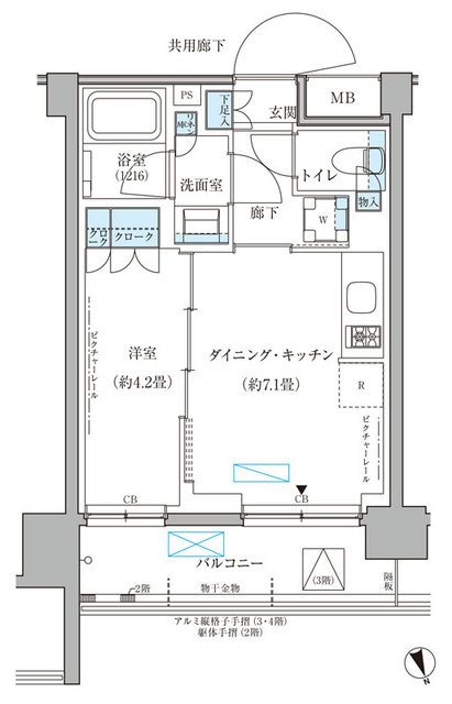 パークアクシス文京本郷の間取り
