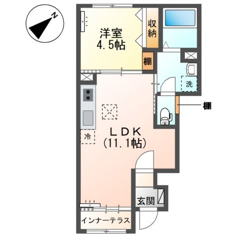 仮）日野市日野アパート新築工事の間取り