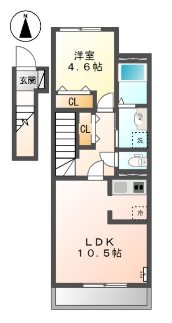 ブラン　メゾンⅡの間取り