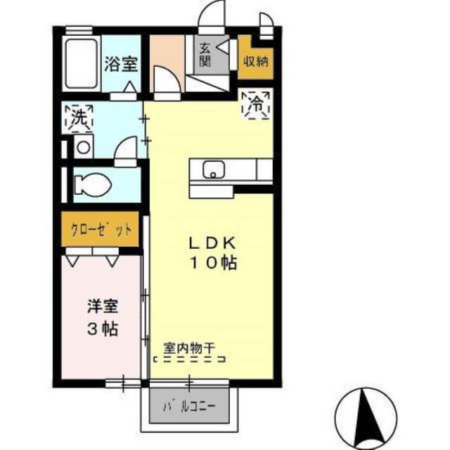 岐阜市領下７丁目のアパートの間取り