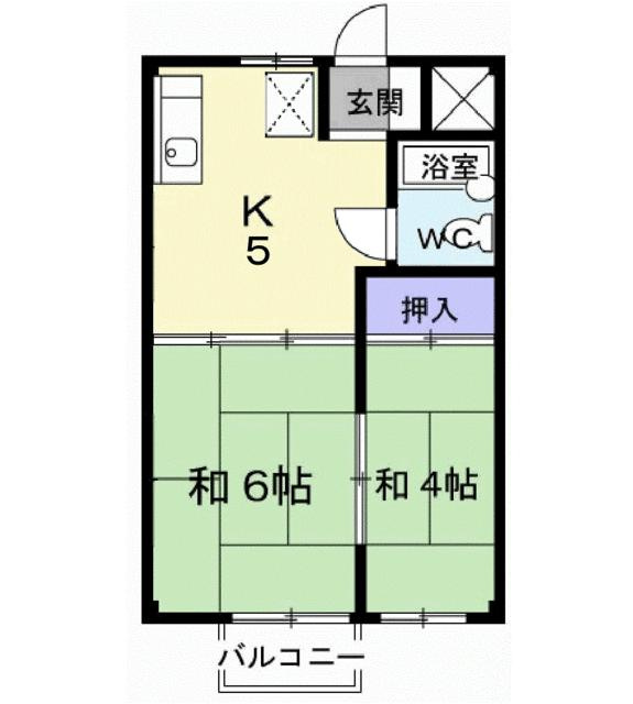 シティハイツ石渡の間取り