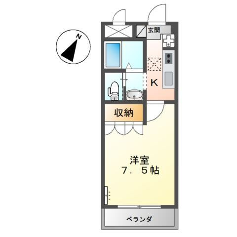 コーポハウス花の間取り