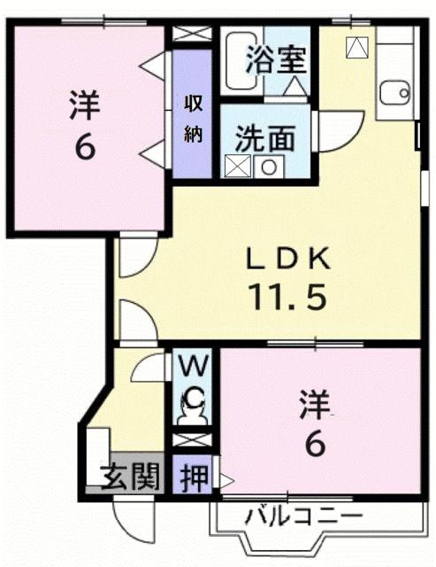 ヴェルハウズン　Ａの間取り