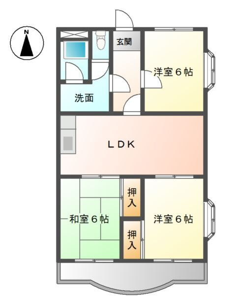 アメニティハイツYAMAMOTOの間取り