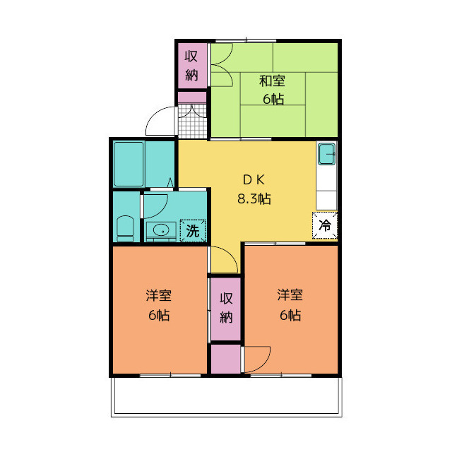 セジュール１０２の間取り