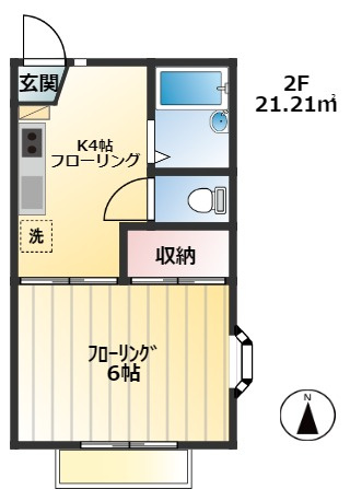 【間取り】 | グローバルハイツ木月Ａ棟