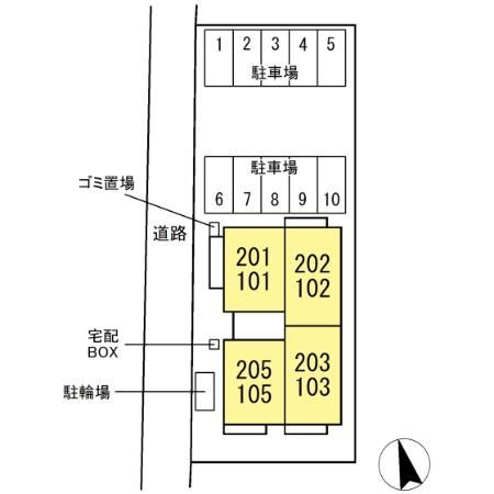 D-room姫子の区画図
