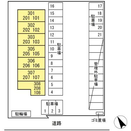 カーサ コモドの区画図