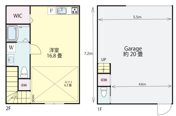 ガレージハウス US301の間取り