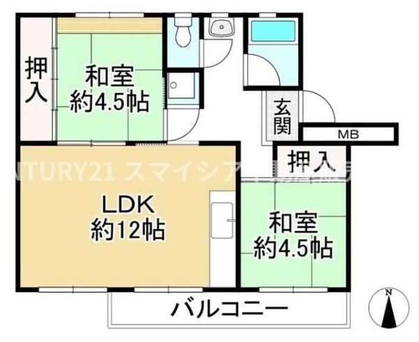 【間取り】 | 中宮第四住宅　74号棟