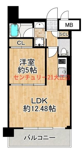 プレジオ弁天町の間取り