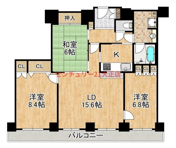 オークプリオタワーの間取り