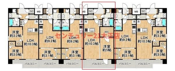 スプランディッド弁天町WESTの間取り