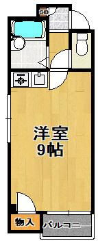 ホワイトハイツ大正の間取り|★ゆとりの１Ｋタイプ★