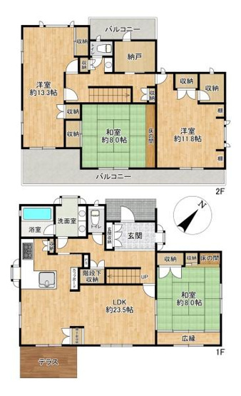 【間取り】 | 西区学園東町7丁目　中古戸建