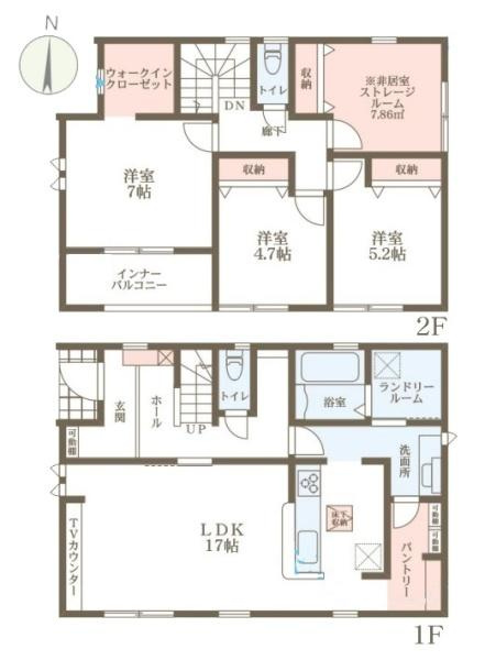 リーブルガーデン富堂町 ２号棟 ／新築一戸建の間取り