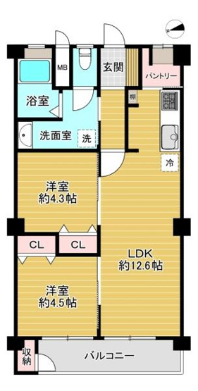 【間取り】 | 新森小路コーポ