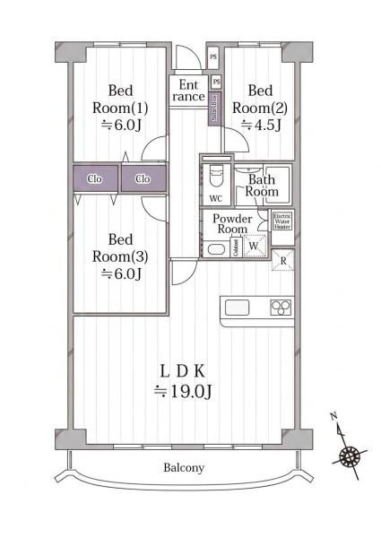 湘南長沢グリーンハイツの間取り