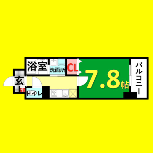 AURUM(アウルム)　名古屋市賃貸　仲介手数料無料の間取り