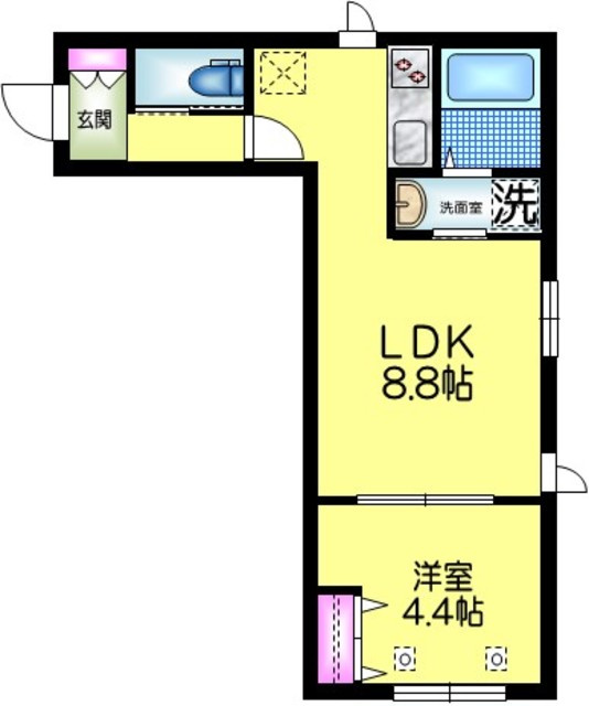 Ｌａｔｏｒｉａ　ラトリアの間取り|★角部屋３面窓★