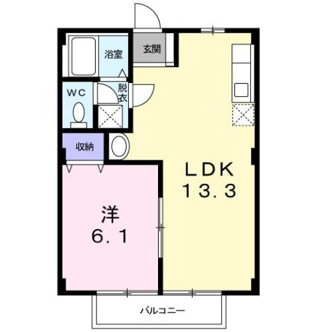 六田アパートＨＡＭＡＤＡの間取り