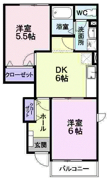 ベルソー　Ｂの間取り