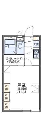 レオパレスサンシャイン　Ｋの間取り