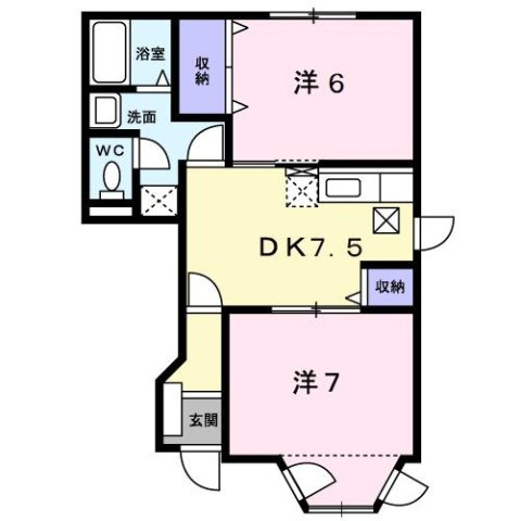 ベル・弐番館の間取り