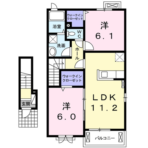 アジャート　ビブレⅢの間取り
