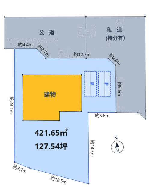 水戸市見和２丁目の中古一戸建の区画図