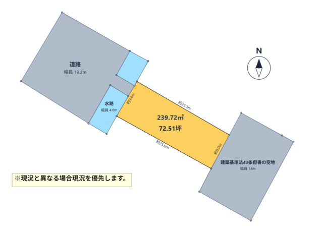 ひたちなか市湊本町の売地の土地図