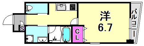 リエス尼崎東の間取り