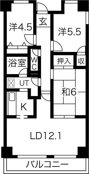葛上マンションの間取り