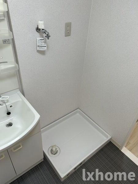 葛上マンションの洗面所