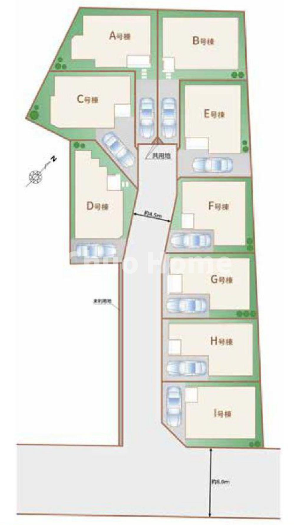 江戸川区北篠崎2丁目新築分譲住宅の区画図|区画図