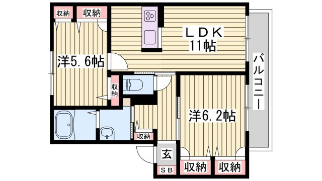アデアコートＡの間取り