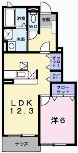 エーデル緑ヶ丘Ｄの間取り