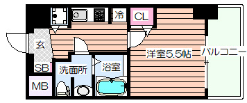 【間取り】 | アドバンス新大阪Ⅴ