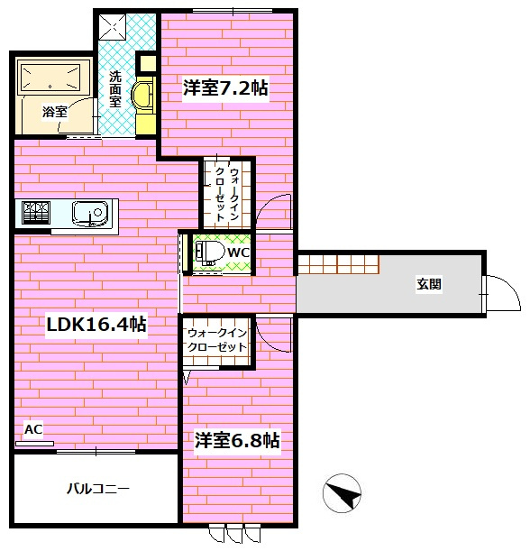 Ｂｒｉｇｈｔｅｓｔ船越の間取り