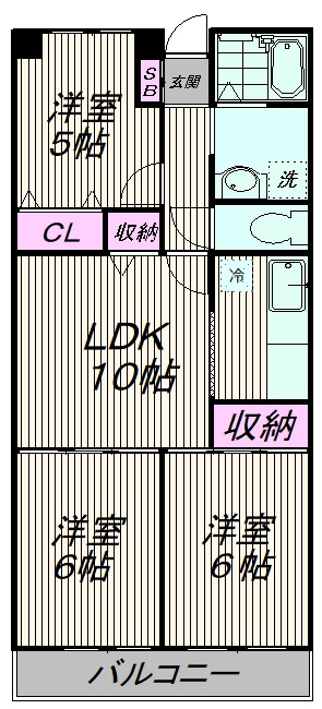 グランメゾン市野倉の間取り