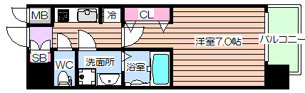 【間取り】 | ジュネーゼロイヤルレジデンス梅田東