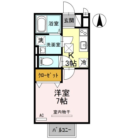 クレール　B棟の間取り