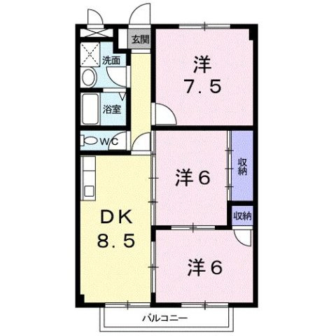 【間取り】 | サンヒルズ千代田Ⅰ